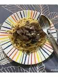 Aglio Olio Spaghetti With Beef Steak