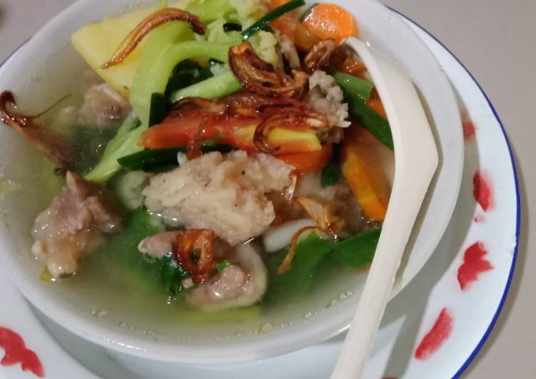 Soup daging tetelan