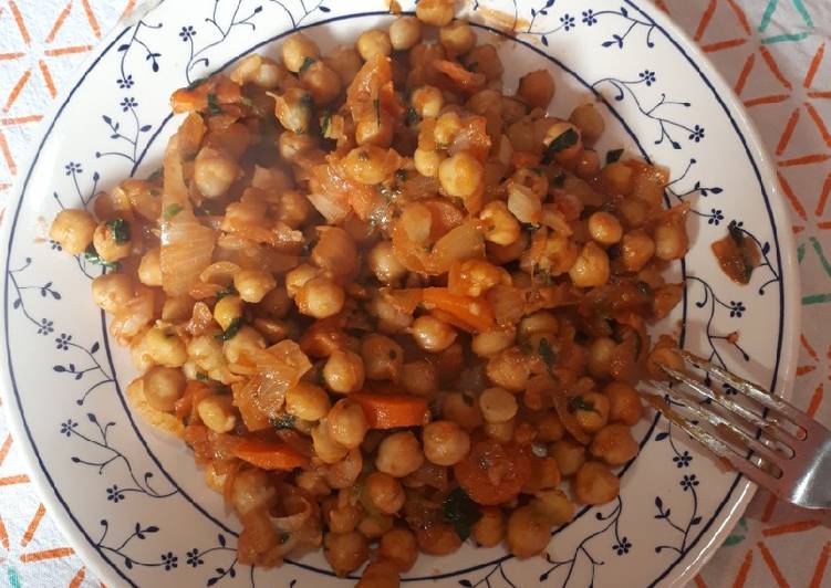 Garbanzos con espinaca