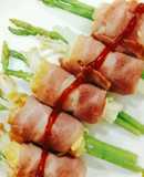 Thịt xông khói cuộn măng tây