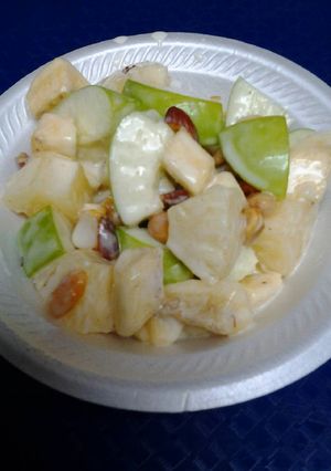 A picture of Apple pineapple banana salad.