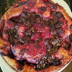 A picture of Paleo (keto*) BlackBerry Cobbler.