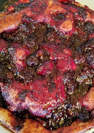 A picture of Paleo (keto*) BlackBerry Cobbler.