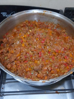 Una foto de Relleno para "todo", de carne y verduras, apta para los peques