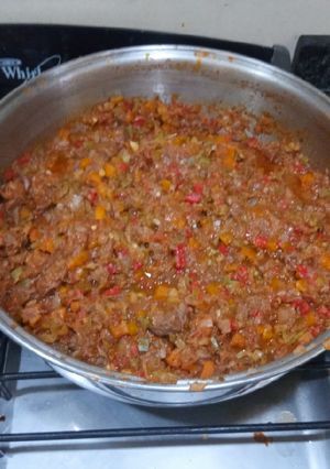 Una foto de Relleno para "todo", de carne y verduras, apta para los peques