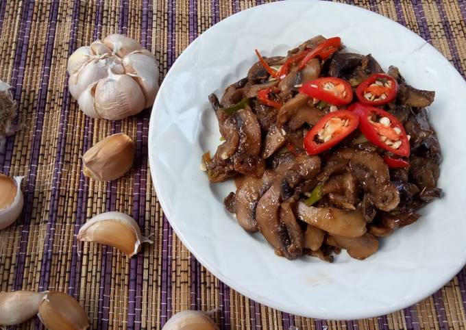 Yuk intip, Bagaimana cara bikin Tumis jamur kancing lada hitam  enak