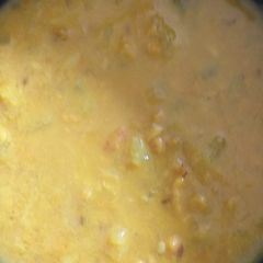 A picture of Lauki or chane ki dal.