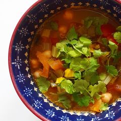 Chickpea and lime soup A picture of Chickpea and lime soup.