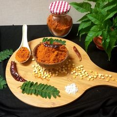 A picture of Sambhar powder masala (South Indian recipe).