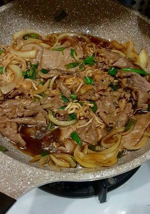 Foto resep Beef Gyudon with Enoki