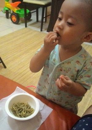 Foto resep Mie hijau bayam
