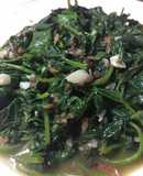 蝦醬空心菜/地瓜葉/高麗菜 Fried Greens with Shrimp Paste