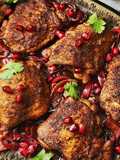 Muslos de pollo con granada