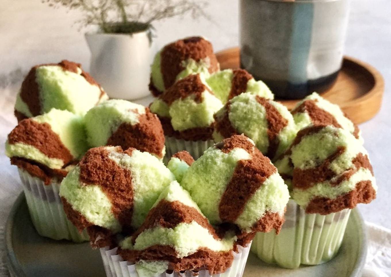 Bolu Kukus Pandan Coklat