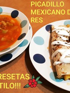 Una foto de Picadillo mexicano de res