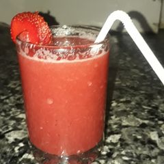 A picture of Strawberry litchi mocktail.