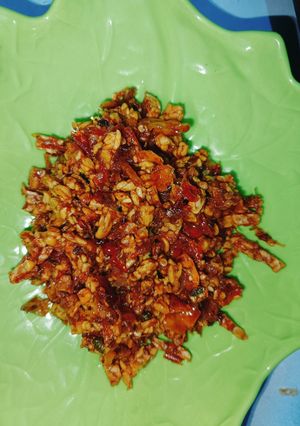 Foto resep 59| Sambel tomat tempe (bisa untuk nasi kuning atau nasi uduk)