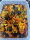 Chambota de berenjena y ziquini