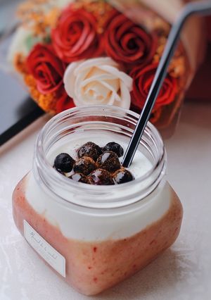Hình của món Smoothie bowl cho bữa sáng.