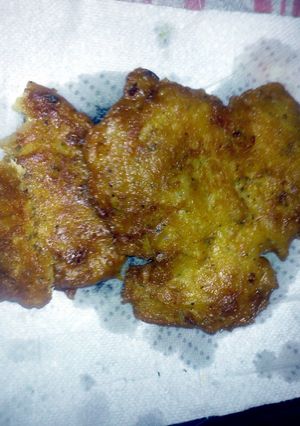 A picture of Bacalaitos ( cod fish fritters ).