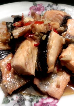 Foto resep Tumis salmon pedas simple