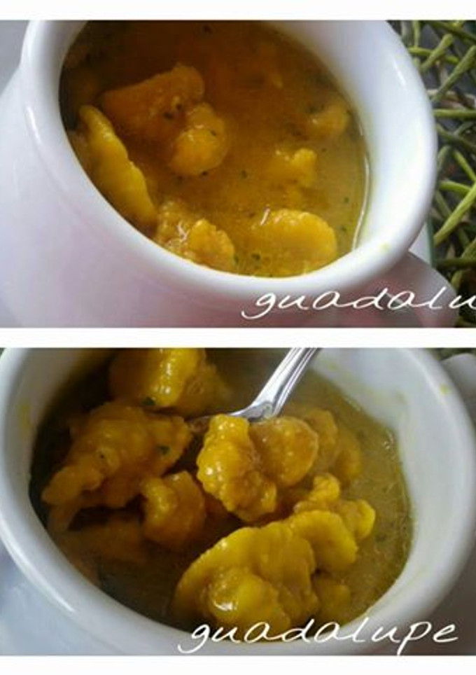 Una foto de Sopa de "jonjorrones" o "florecitas" en GME, GMF y tradicional