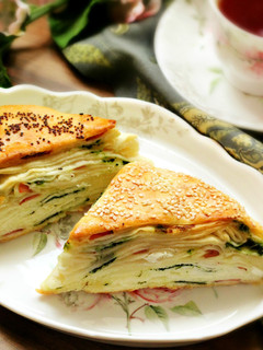 A picture of Layered Turkish Bread (Borek).