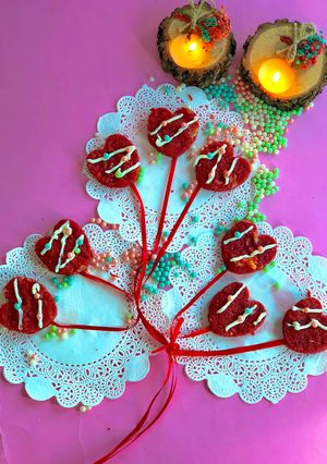 A picture of Red Velvet Heart Balloons.