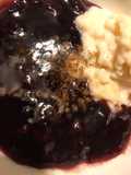 Combinado: arroz con leche y mazamorra morada