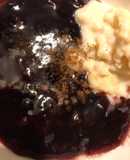 Combinado: arroz con leche y mazamorra morada