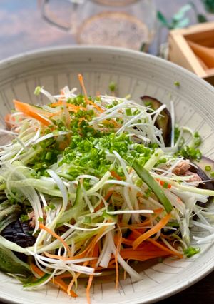 A picture of Eggplant And Tuna Salad.