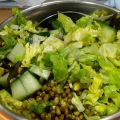 A picture of Fresh green lentil salad.