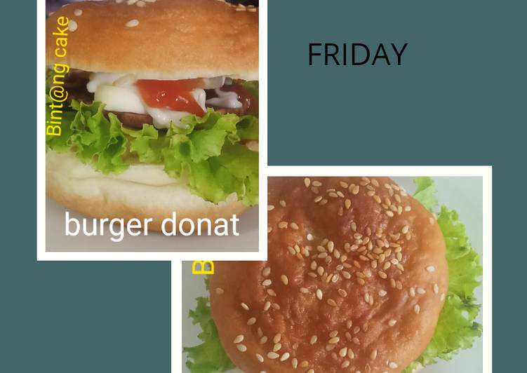 Resep Burger donat Anti Gagal