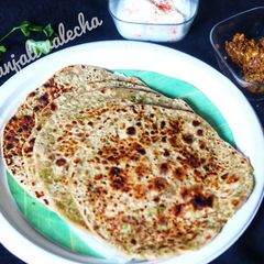Peas parantha A picture of Peas parantha.