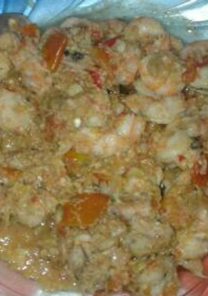 Foto resep Tumis udang pedas ala mama Saqi