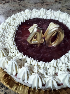 Una foto de Tarta de queso con ganache de chocolate blanco