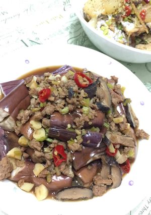 香菇絞肉淋茄子 的食譜成品照片