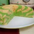 Bolu kukus pandan zebra