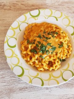 Una foto de Pasta cremosa con calabaza 🎃