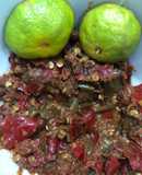 Sambal terasi mentah sayur asem