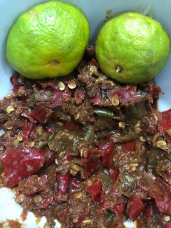 Foto resep Sambal terasi mentah sayur asem