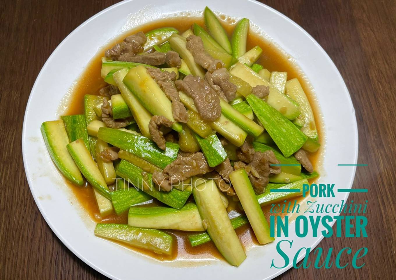 Pork with Zucchini in Oyster Sauce