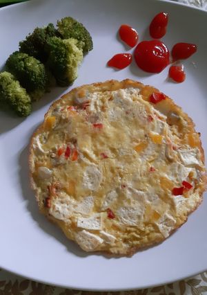 Foto resep Menu Sarapan Diet: Telur Tahu Paprika