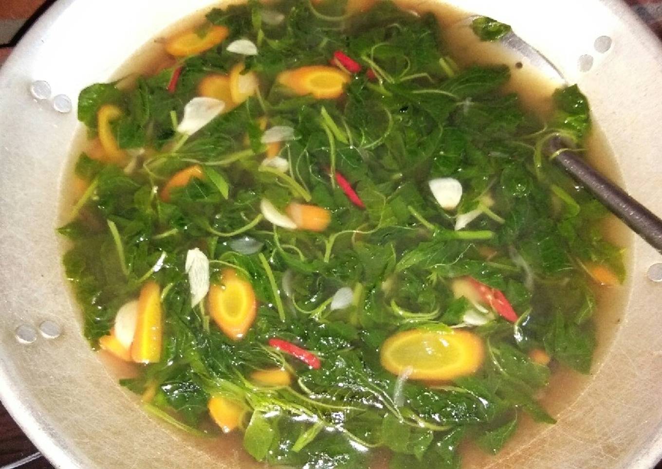 Soup Bayam Wortel, Praktis & Enak!