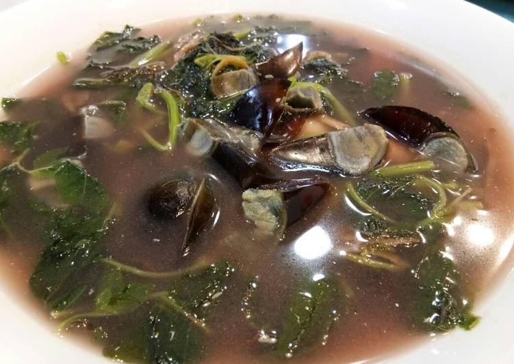 Amaranth Soup with Anchovies and Century Egg