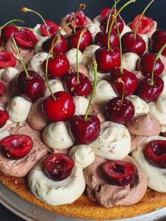 Une photo de Tarte cerise chocolat