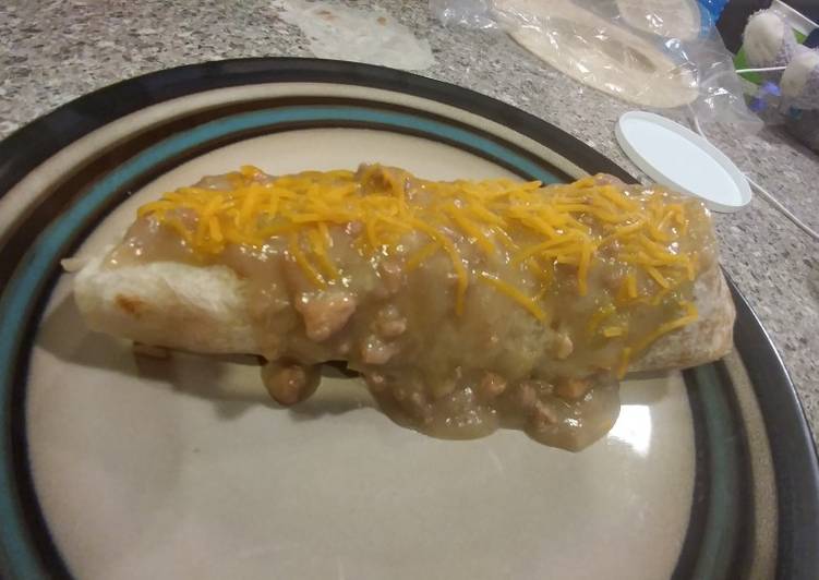 Recipe of Speedy Smothered Green Chile Steak burritos