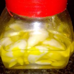 Garlic vinegar pickle A picture of Garlic vinegar pickle.