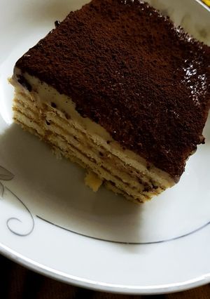 صورة لوصفة كيكة البسكويت والتوفي