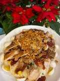 Sticky Rice with Chinese Sausage and Shredded Chicken